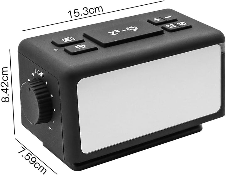 DollaTek RGB Digitalwecker UKW Radiowecker mit 2 USB Anschlüssen Sleep Sound Maschinen mit Timer Sch