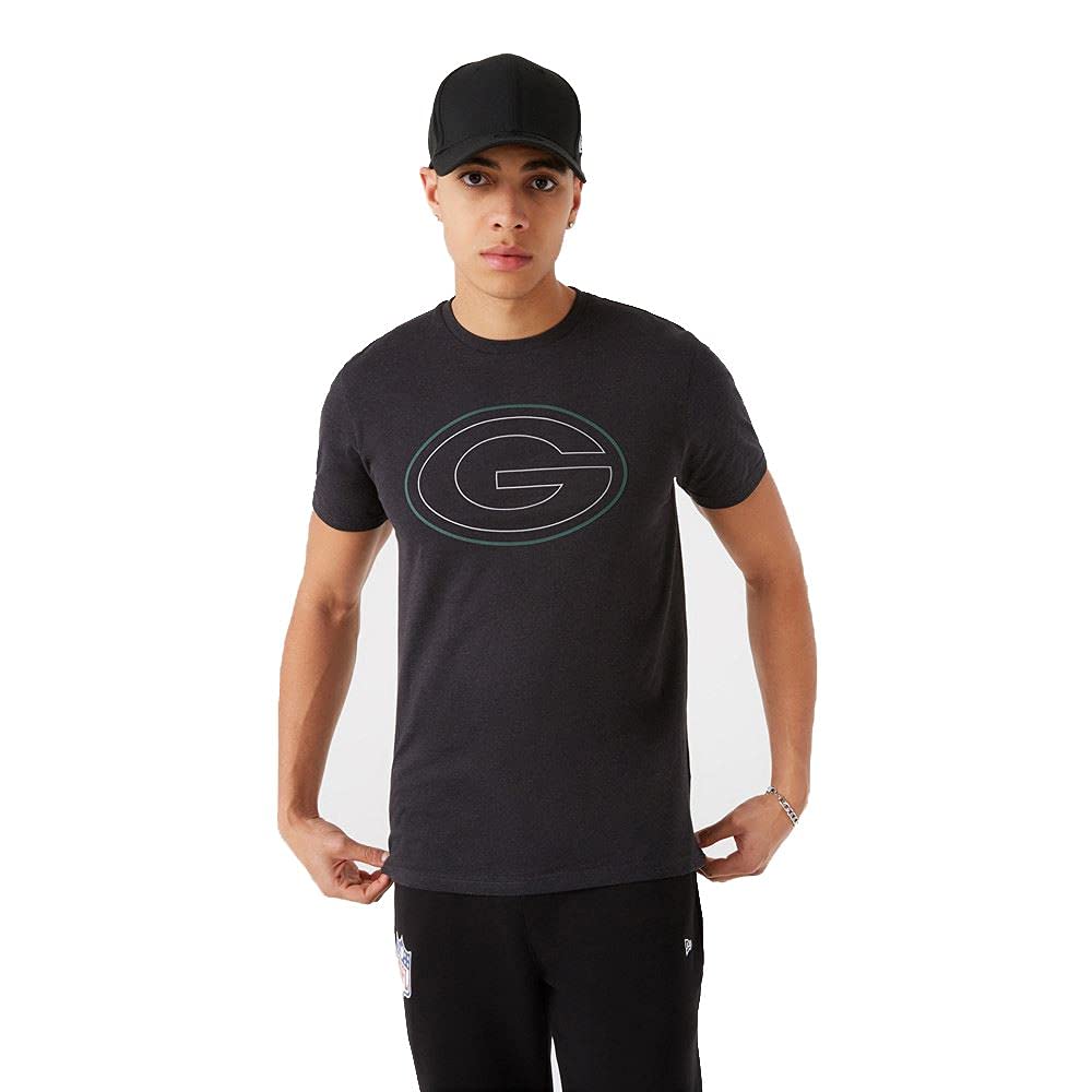 New Era Green Bay Packers NFL Jersey Outline Logo Tee T-Shirt M Dunkelgrau, M Dunkelgrau