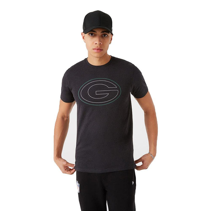 New Era Green Bay Packers NFL Jersey Outline Logo Tee T-Shirt M Dunkelgrau, M Dunkelgrau