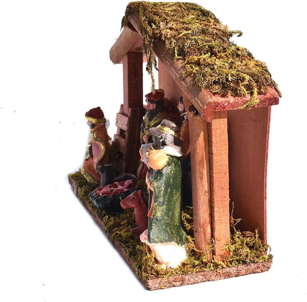 Generisch Weihnachtskrippe Set - Jesus Geburtsfiguren Dekoration - Weihnachtskrippe Aus Holz Set | F