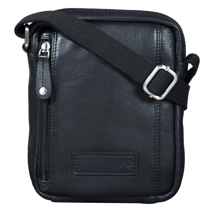 STILORD 'Brandon' Herrentasche Leder Braun Umhängetasche klein Schultertasche Männer 7 Zoll Tablet H