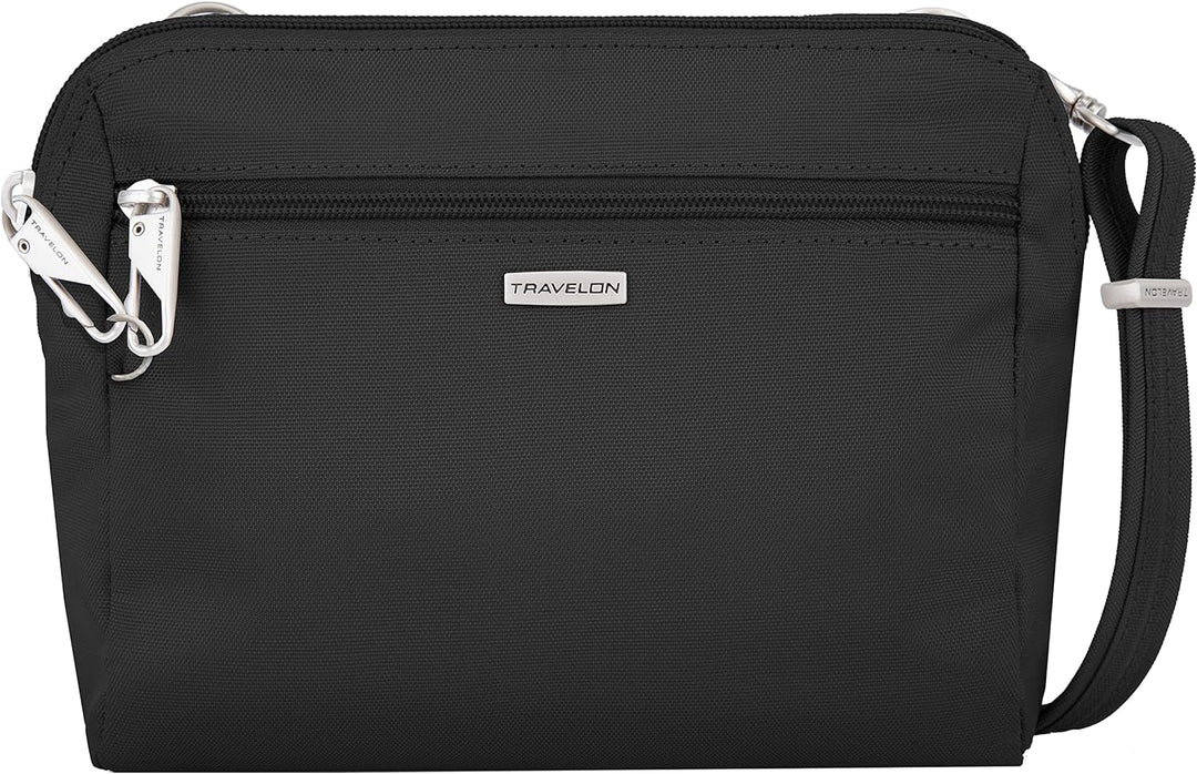 Travelon Damen Classic Convertible Crossbody & Waist Pack Crossbody-Umhängetasche 8 x 7 x 2 Schwarz,