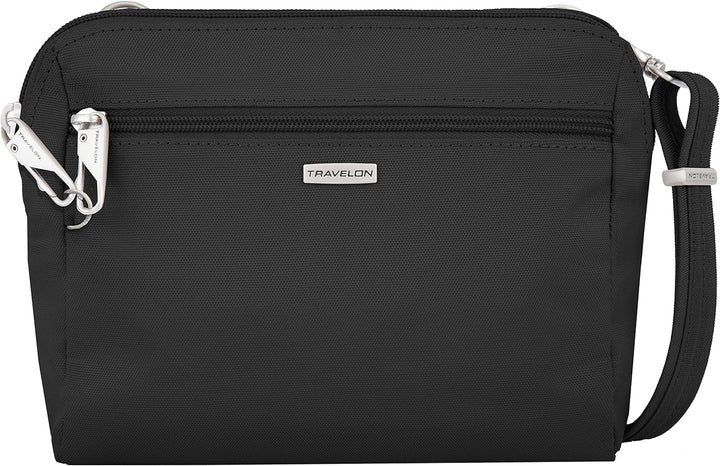 Travelon Damen Classic Convertible Crossbody & Waist Pack Crossbody-Umhängetasche 8 x 7 x 2 Schwarz,