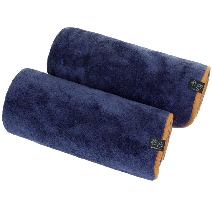 Lucky Paws® Hundehandtuch - luxuriöse 600g/m,140x80cm XL Hundehandtuch extra saugfähig - trocknet sc