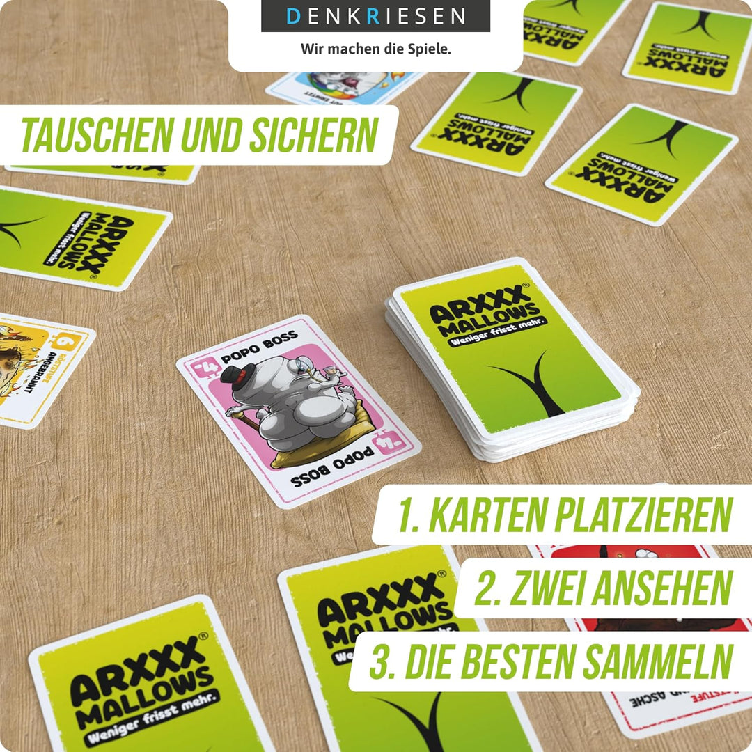 DENKRIESEN - ARS*HMALLOWS – Weniger frisst mehr. In der Premiumbox | Kartenspiel | Ab 9 Jahren | 2-6