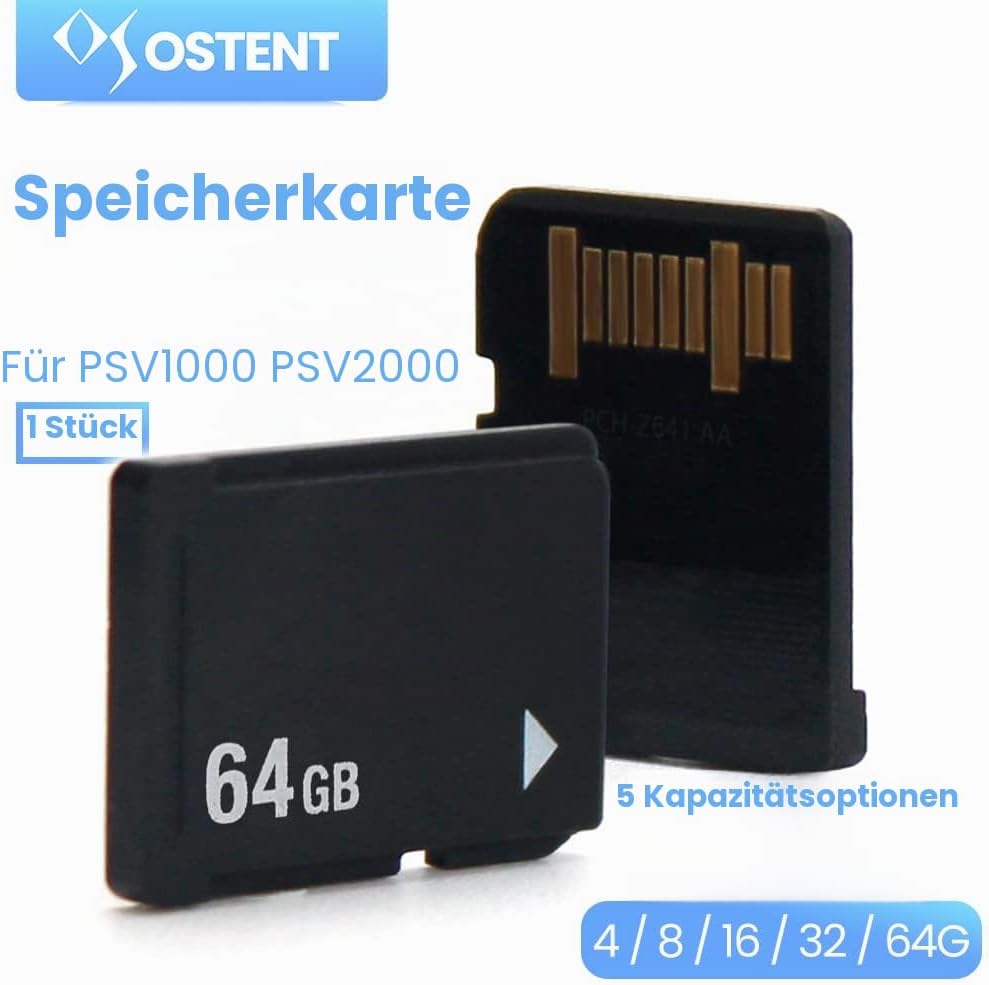 OSTENT 64GB Speicherkarte Stick Speicher für Sony PS Vita PSV1000/2000 PCH-Z041/Z081/Z161/Z321/Z641,
