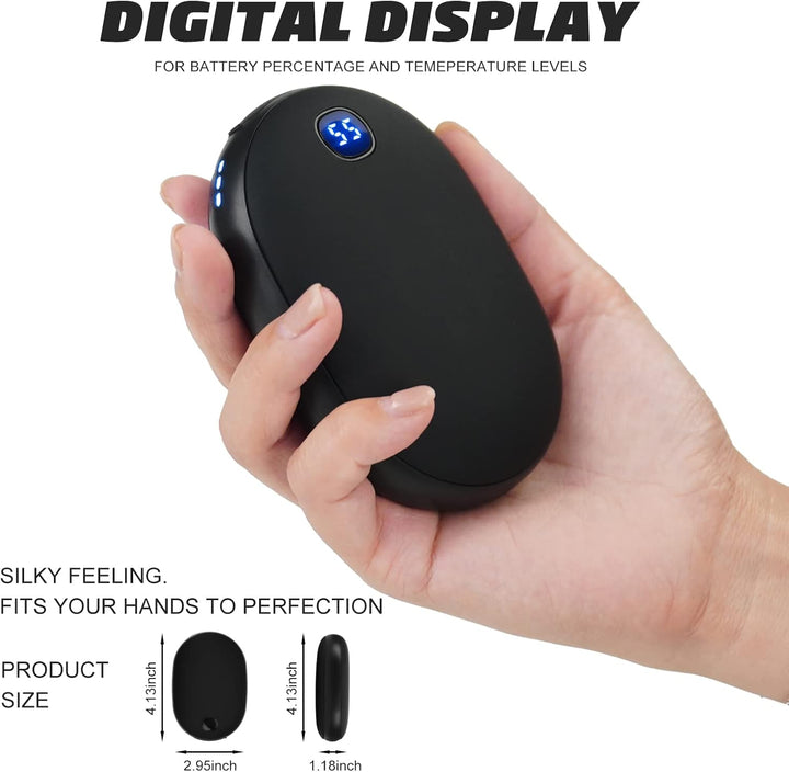 Hand Warmers Rechargetable, OHLGT 10000mAh Electric Hand Warmer Reusable, Portable Electric Hand Hea