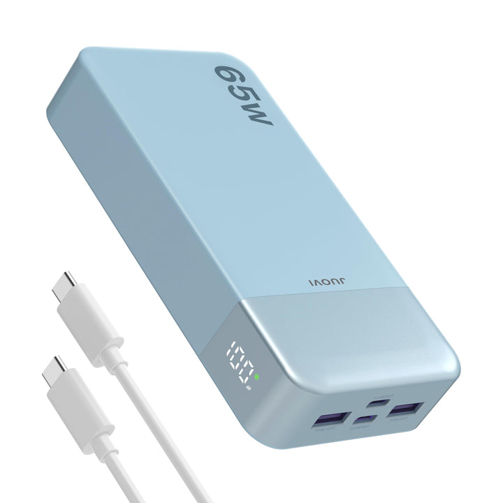 JUOVI Power Bank 65W 20000mAh Laptop Tragbarer Ladegerät, Powerbank Schnellladefunktion Akku Pack mi