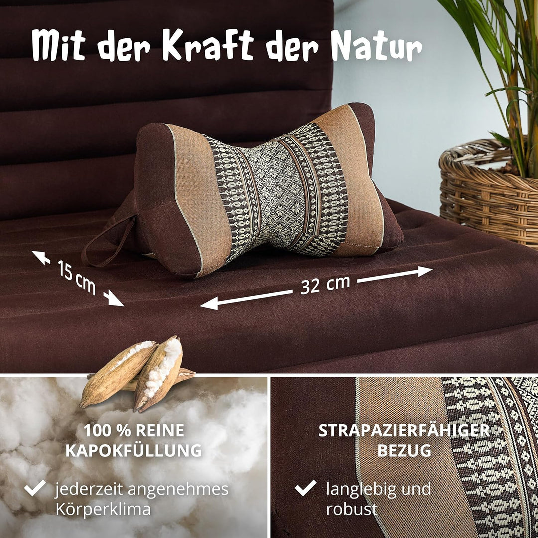 livasia Nackenstützkissen Knochenkissen - Ø 15x32cm - Nackenkissen Knochenform, Sofakissen, Lesekiss