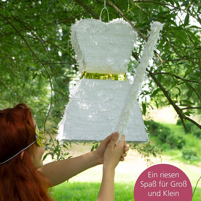 WeddingTree Pinata Braut Hochzeits Kleid zum Befüllen – Pinata Hochzeit - Party Spiel Spass zur Hoch