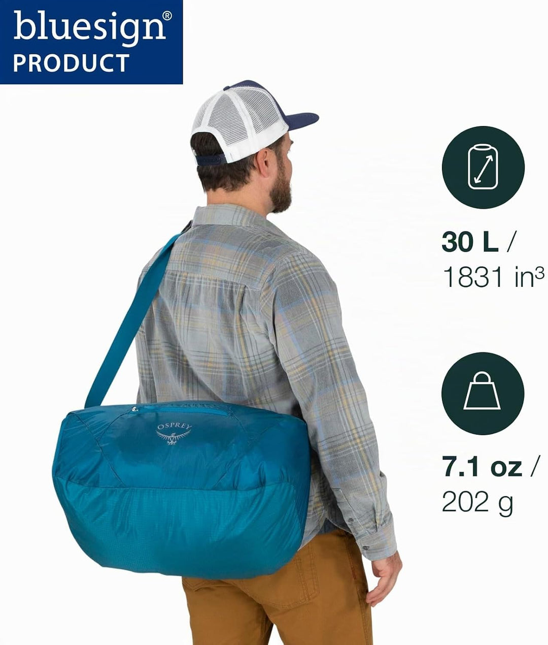 Osprey Ultralight Leichte Reisetasche O/S - Fassungsvermögen 30L Mars Orange, O/S - Fassungsvermögen