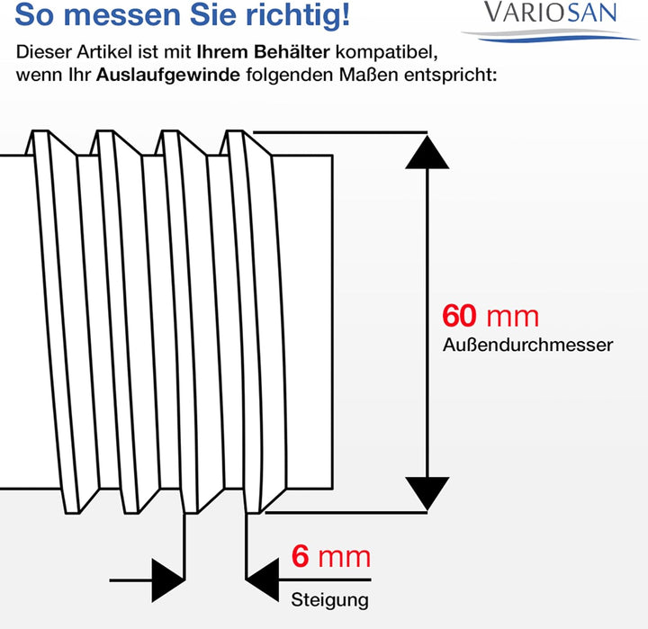 VARIOSAN IBC Kugelhahn mit Stecksystem 16195, 3/4", S60x6, Messing, Sytem Gardena 3/4" (Kugelhahn +