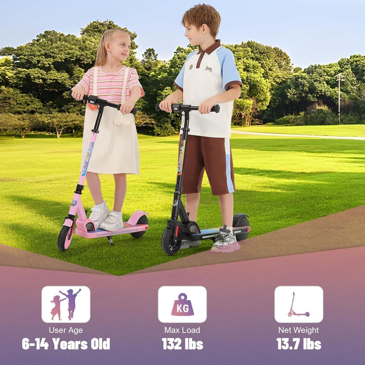 Caroma E Scooter Kinder von 6-14 Jahren, 180W Motor, 16 km/h, E Roller Kinder, Einstellbare Geschwin