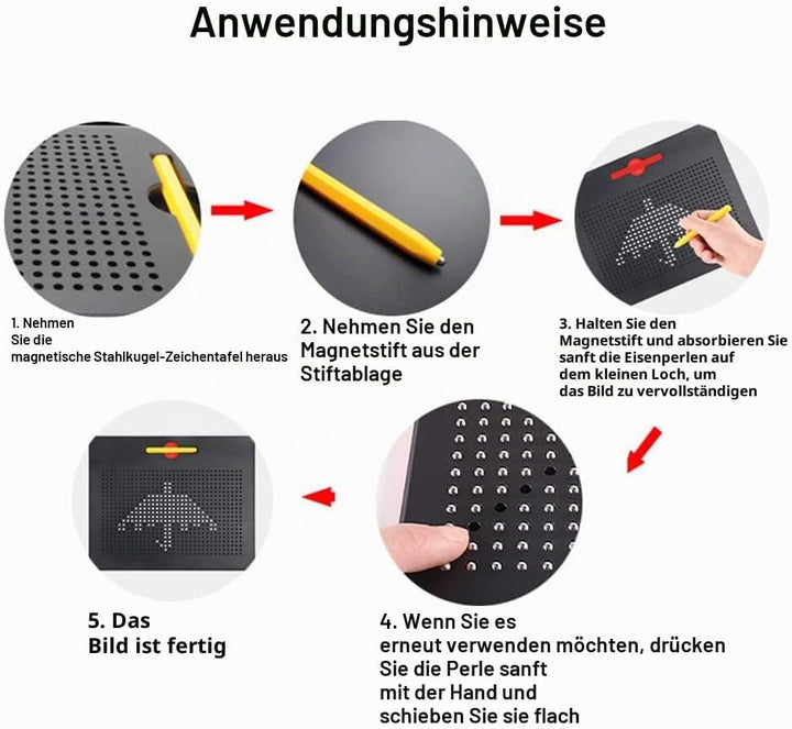 ALEENFOON Magnetisches Zeichenbrett für Kinder ab 3 Jahren, Reissbrett Magnetisch Schreibtafel Zeich