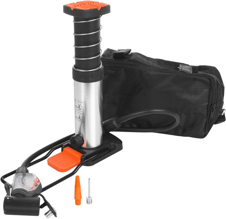 Bikers Dream Mini Fusspumpe mit Adapter, 20 x 10 x 10 cm, Schwarz