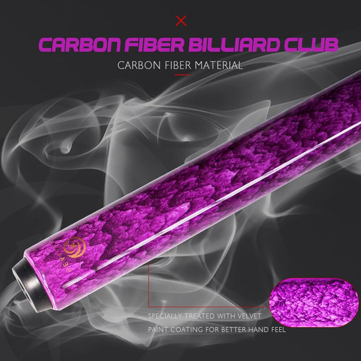 OKHEALING Billardqueue Carbon T700 Kohlefaser 142 cm XTC 12 mm Spitze Billardzubehör 1/2 Gelenk, han