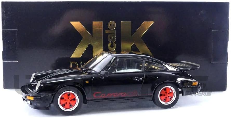 KK Scale KKDC180873 - Porsc. 911 Carrera 3.2 Clubsport Black & Red 1989 - massstab 1/18 - Sammlerstü