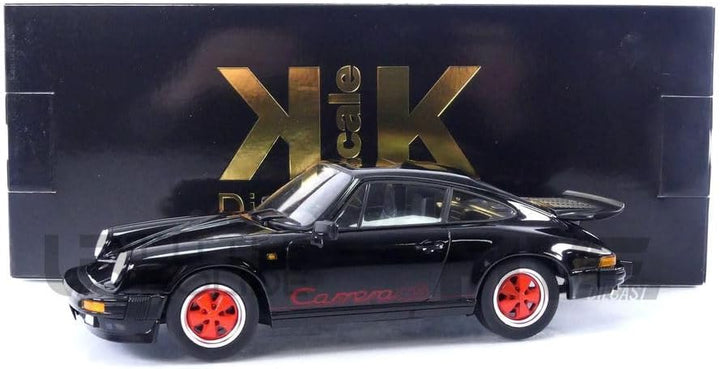 KK Scale KKDC180873 - Porsc. 911 Carrera 3.2 Clubsport Black & Red 1989 - massstab 1/18 - Sammlerstü