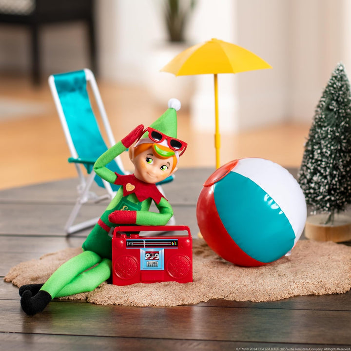 The Elf on The Shelf® Polar Props® Strandurlaub | Komplettes Strand-Set mit Liegestuhl, Schnorchel-A