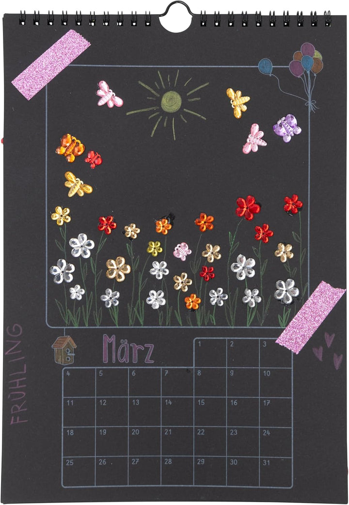 Betzold - Bastel-Kalender Kinder - Kreativ-Kalender Blanko-Wandkalender immerwährend Dauerkalender o