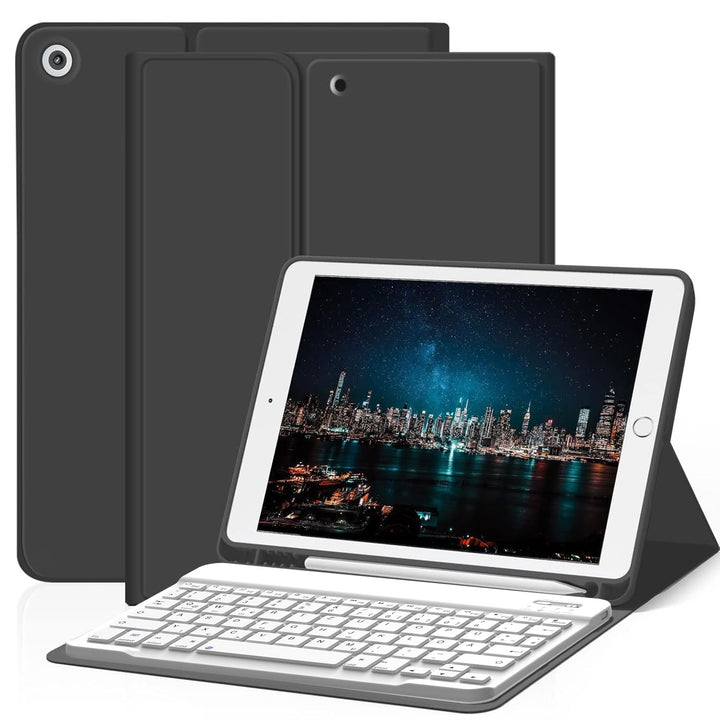 ZOYU Hülle mit Tastatur für iPad 9. Generation 2021/iPad 8. Generation 2020/iPad 7. Generation 2019,
