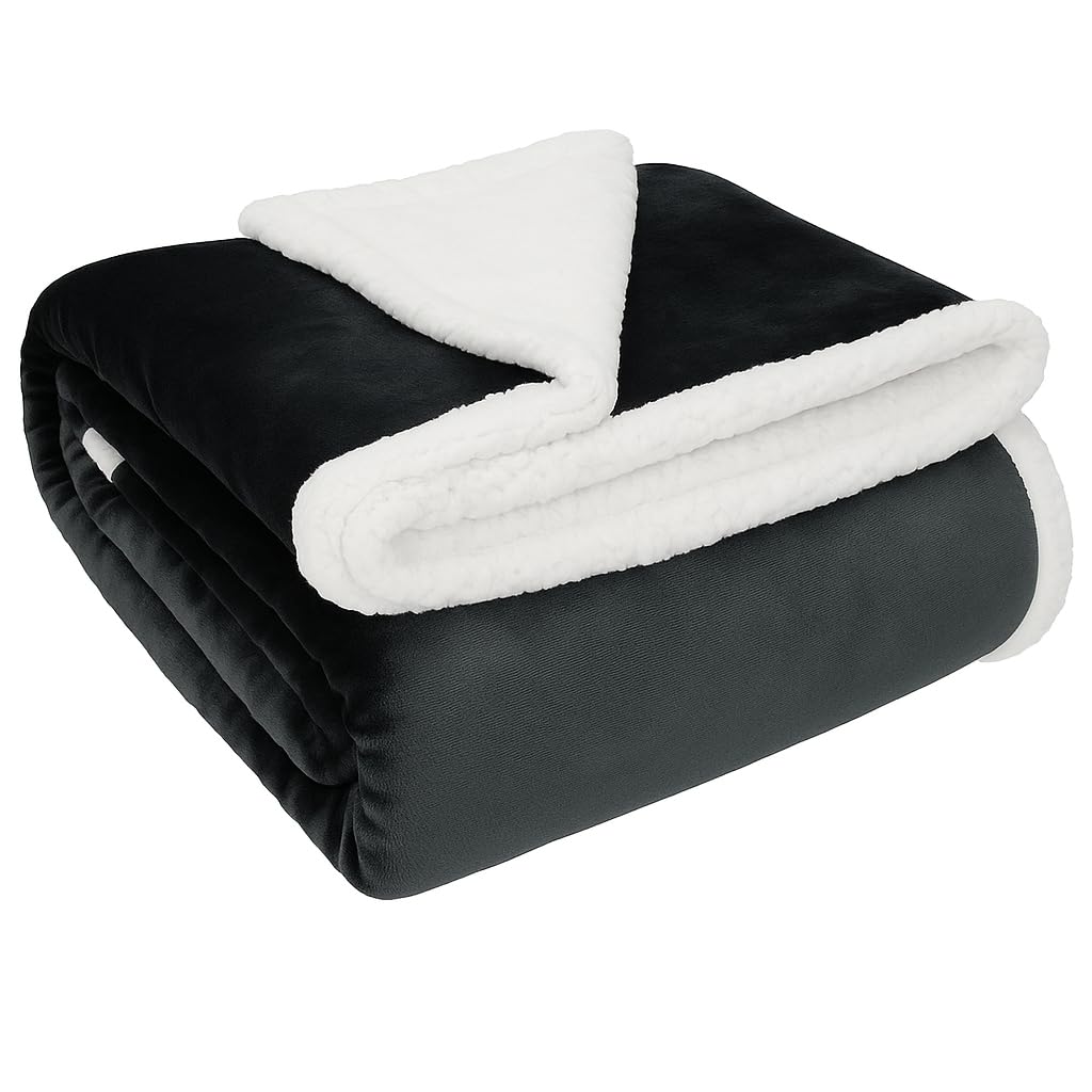 Betz Luxus Flanell Sherpa Kuscheldecke Flauschig Sofa Fleecedecke Verona - Wohndecke XXL Warm Sofade