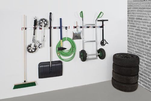 BRUNS Gerätehalter - 75cm Gerätehalter-Set - 6 Gerätehalter inklusive 2 Gerätehaken, 1 Führungsschie