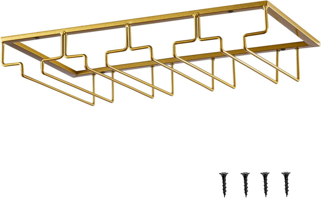 Weinglashalter Gläserhalter aus Metall Gläserschiene Halter Unter Schrank mit Schrauben Weinglas Rac