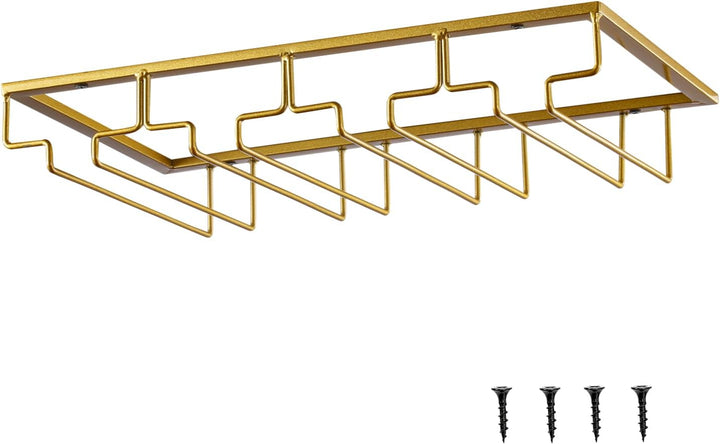 Weinglashalter Gläserhalter aus Metall Gläserschiene Halter Unter Schrank mit Schrauben Weinglas Rac
