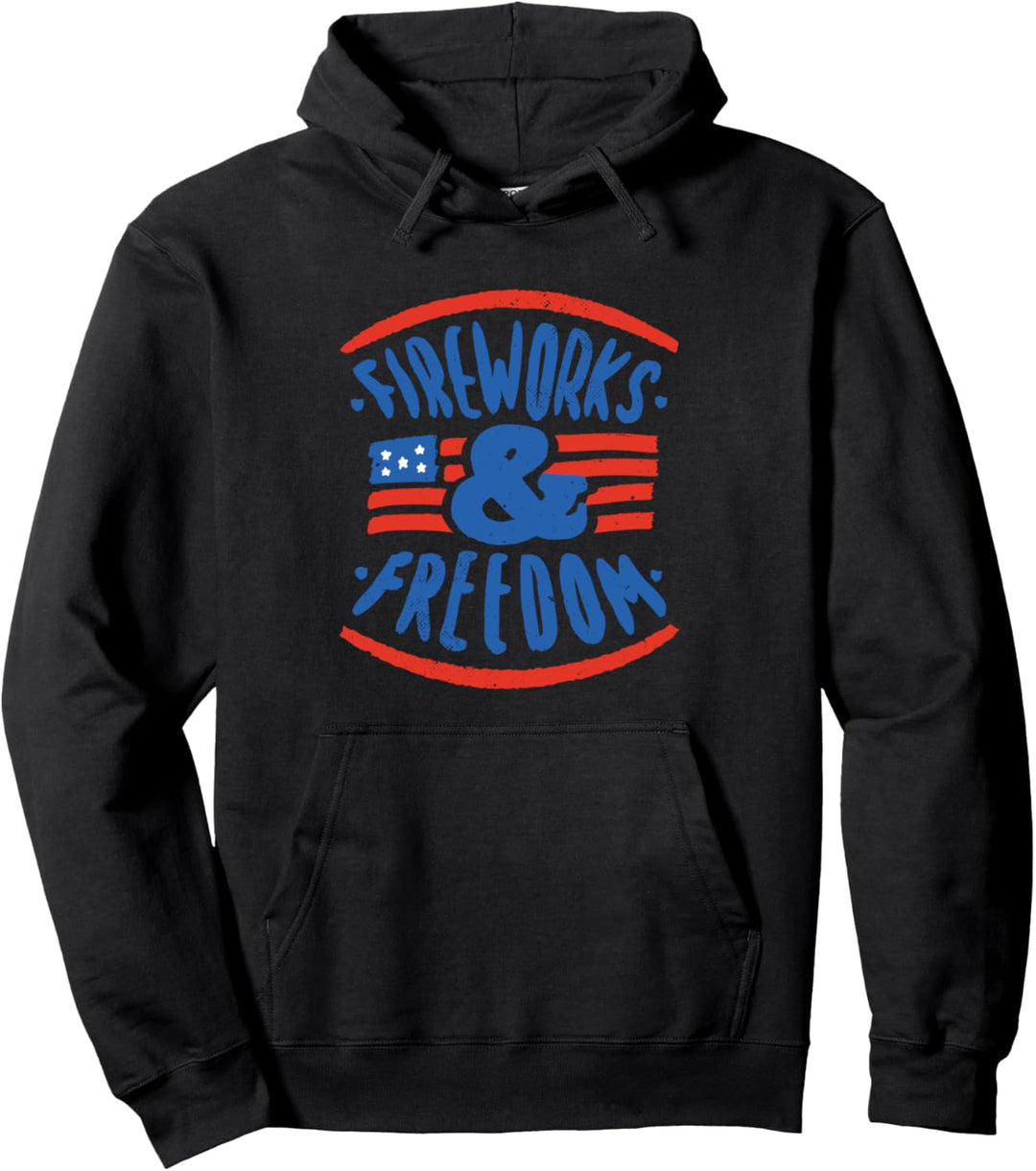 FEUERWERK & FREIHEIT Meme zum 4. Juli Pullover Hoodie
