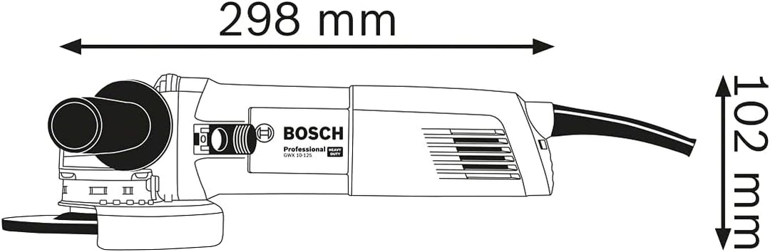 Bosch Professional Winkelschleifer GWX 10-125 (1000 Watt, für X-LOCK Zubehör, ScheibenØ: 125 mm, im