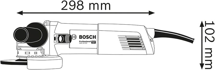 Bosch Professional Winkelschleifer GWX 10-125 (1000 Watt, für X-LOCK Zubehör, ScheibenØ: 125 mm, im