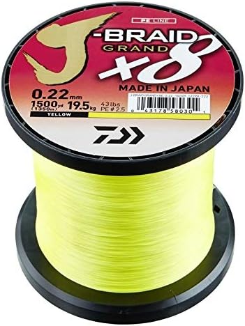 DAIWA J-Braid Grand X8 0.13mm-2700m Yellow