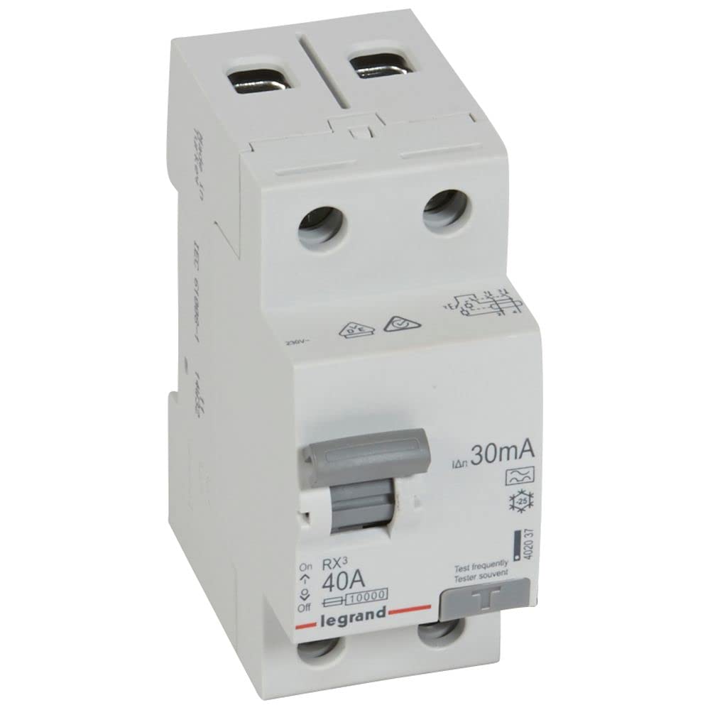 Legrand, RX3 Fehlerstromschutzschalter 40A, 2-polig, 30mA, Typ A, 230 VAC, 2 TE, FI-Schutzschalter,