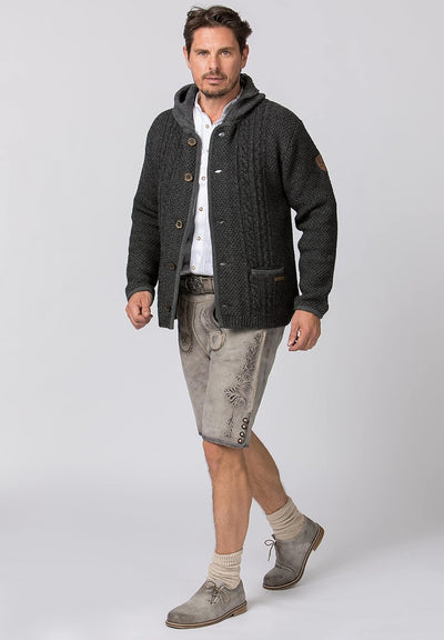 Stockerpoint Herren Milan Trachtenstrickjacke, Anthrazit