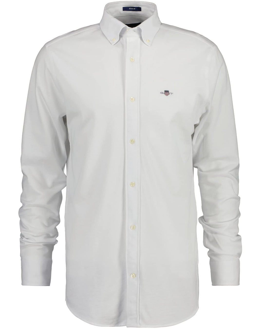 Gant Herren Reg Jersey Pique Shirt Klassisches Hemd L Weiss, L Weiss