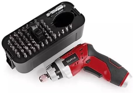 Baricus Akkuschrauber 3,6V - Akku-Stabschrauber - Drehmoment: 3,5 Nm - B-Ware (red), Red