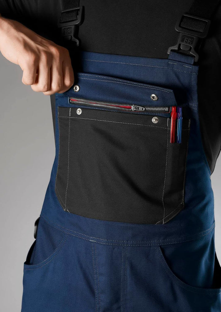 BP 1979-570-1332 Latzhose mit Kniepolstertaschen - Stretch-Hosenträger - Verstellbarer Bund - 65% Po