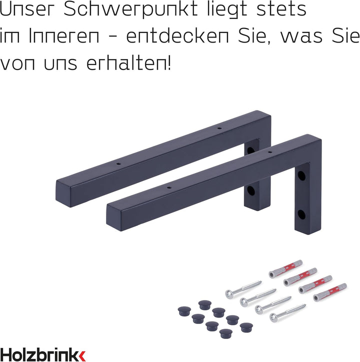 2x Wandkonsole Grau für Waschtisch, design und stabil Waschtischhalterung oder Winkel für Wandregal,