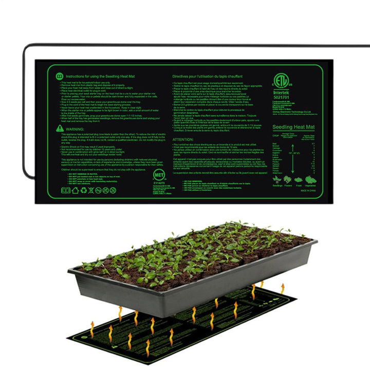 Heizmatte Pflanzen | 50 x 25 cm Thermobasis Anbau | Wiederverwendbare Thermodecke mit einstellbarer