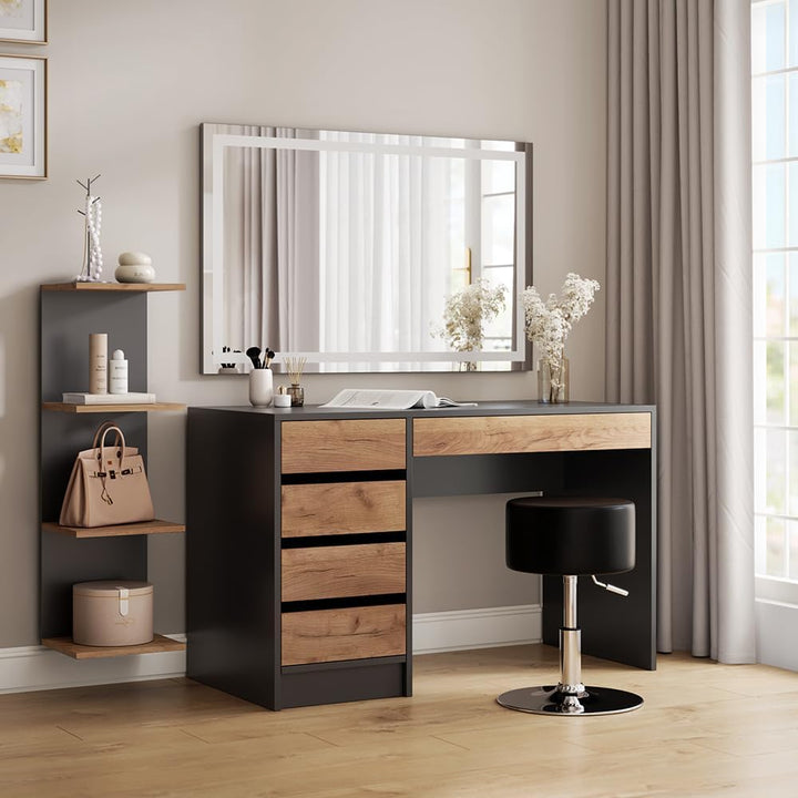 Vicco Wandregal Paolo, hängendes Regal, Anthrazit, 30 x 95 cm Anthrazit 95 cm, Einzel, Anthrazit 95