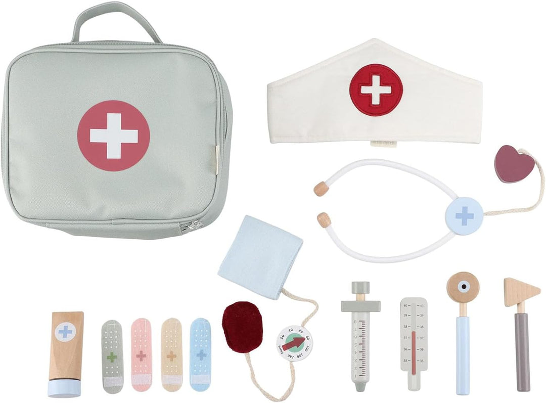 Little Dutch 2547 Holz Arztkoffer Doktortasche Spielset - grün
