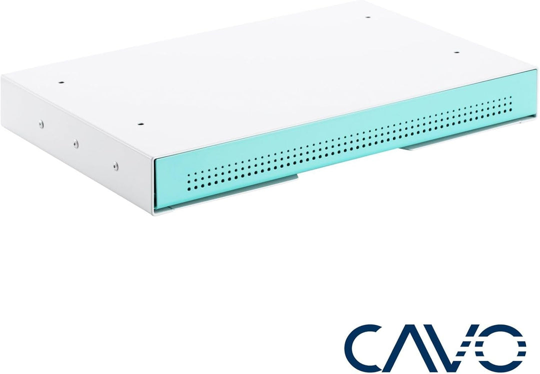 CAVO Dokumentenschublade aus Stahl 410 x 272 mm Türkis, weiss, Schreibtischschublade Unterbauschubla