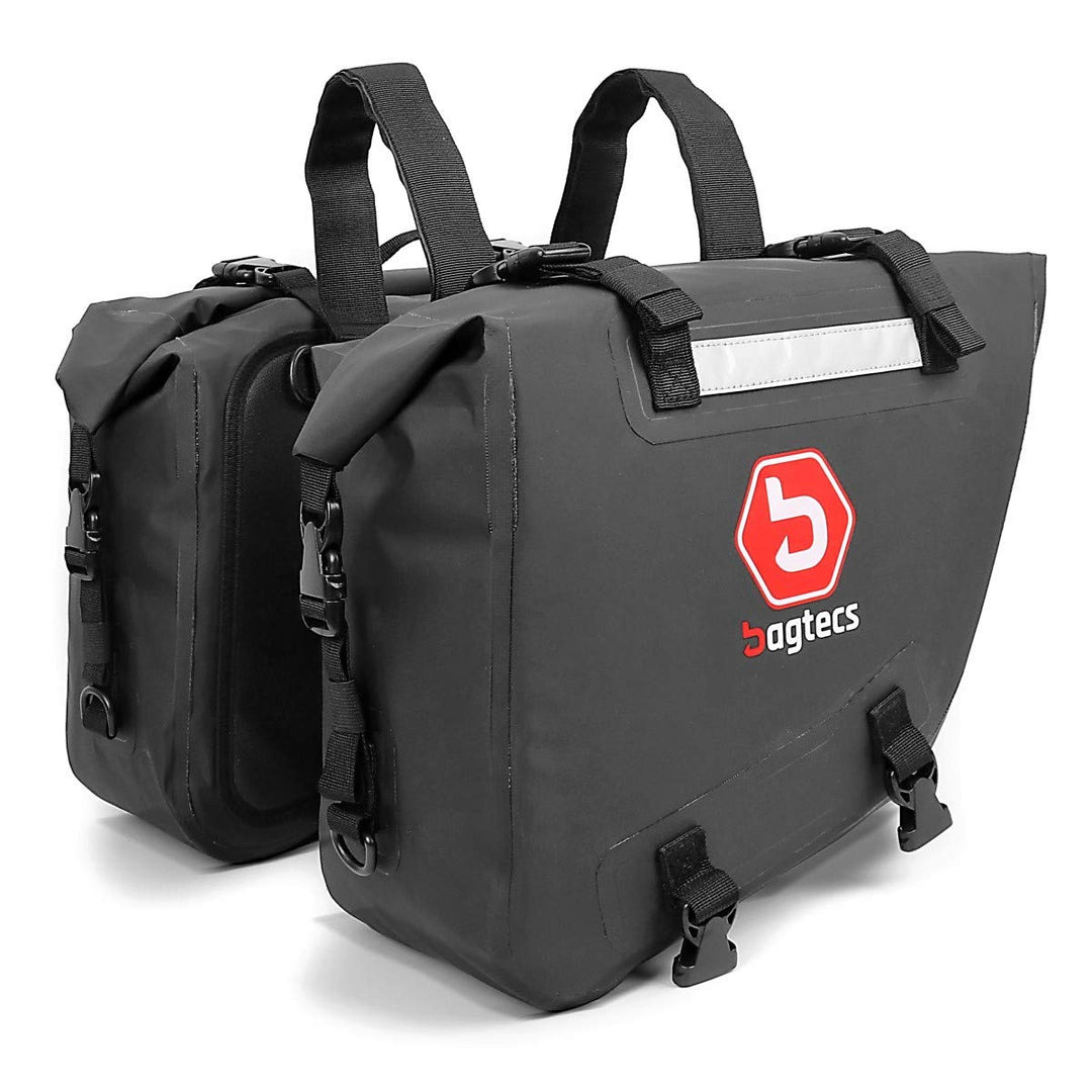 Motorrad Satteltaschen Wasserdicht Bagtecs WP6 2x15L Rollverschluss Seitentasche