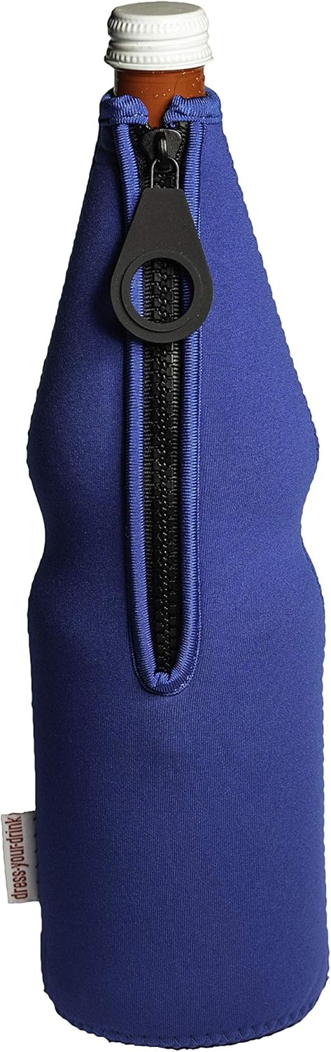 Flaschenkühler 0,7-1,0L für Glas- &amp; PET Flaschen, Neopren, Getränkekühler, (blau, 10) Blau 10, Blau