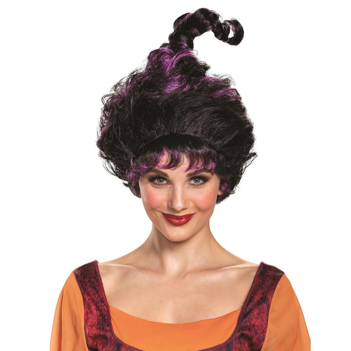 Disguise Hocus Pocus Deluxe Mary Wig for Adults, Black, Adult Size
