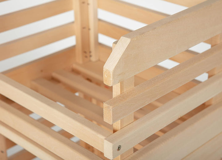 Inter Link - Holzkiste - Stapelkiste massivholz – Aufbewahrungskiste, Für Obst, Gemüse, Wein, Garten