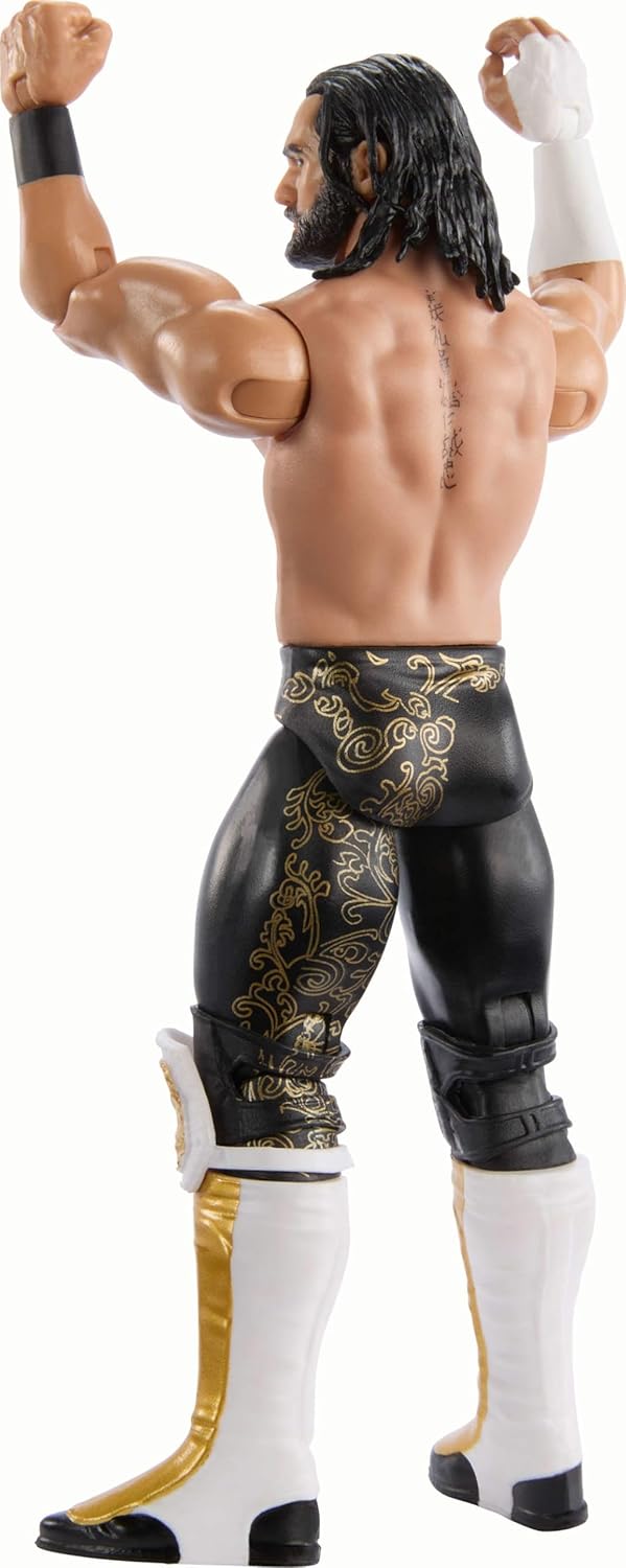 Mattel WWE Top Picks Actionfigur, 15,2 cm grosse Seth Rollins zum Sammeln, mit 14 Gelenkpunkten und