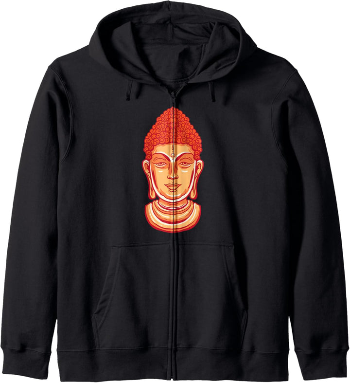 der Kopf von Buddha Yoga und Meditationsgeschenk Kapuzenjacke