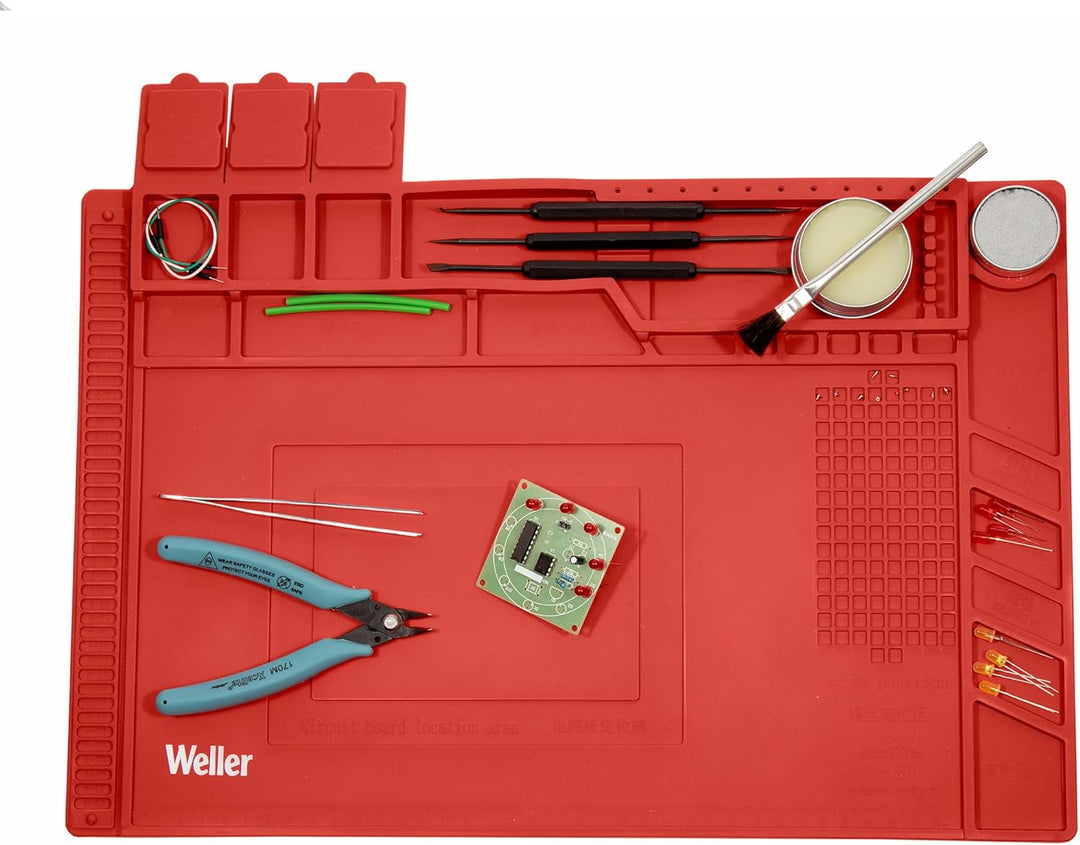 Weller WLACCWSM2-02EU Matte für Lötarbeiten Grösse, mittel, Beinhaltet ein Lineal und Einzelne Fäche